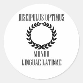 Adesivo Redondo Maior Aluno Latino do Mundo (Homem)