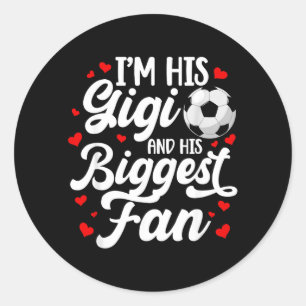 Adesivo Redondo Maior Fã de Futebol Gigi de um Jogador de Futebol