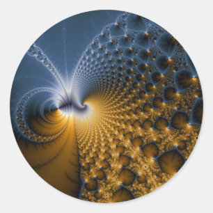 Adesivo Redondo Mais - Arte Fractal