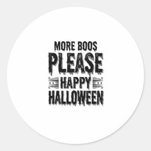 Adesivo Redondo Mais Boos Por Favor Tipografia Vintage de Hallowee