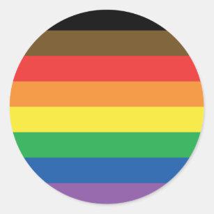 Adesivo Redondo Mais colorem mais arco-íris LGBT customizável do