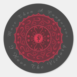 Adesivo Redondo Mais de um conquistador