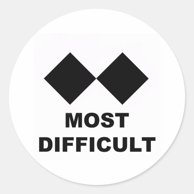 Adesivo Redondo Mais Difícil (Frente)