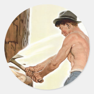 Adesivo Redondo Mais madeira para o Exército