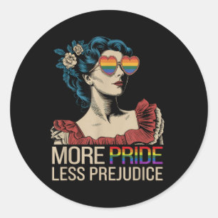 Adesivo Redondo Mais Orgulho Menos Orgulho de Preconceito Mês Lgbt
