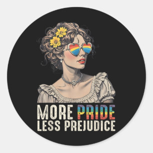 Adesivo Redondo Mais Orgulho Menos Preconceito Lgbt Queer Arte Vin