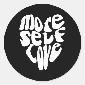 Adesivo Redondo Mais Palavras De Autoamor Na Estética Positiva De 