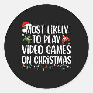 Adesivo Redondo Mais propenso a tocar Videos games na família de N