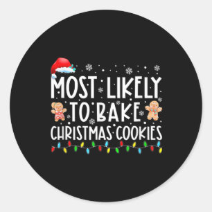Adesivo Redondo Mais Provável A Assar De Biscoitos De Natal