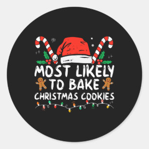Adesivo Redondo Mais Provável A Assar De Biscoitos De Natal