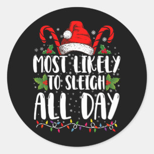 Adesivo Redondo Mais Provável De Dormir O Dia Todo Da Família De N