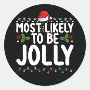 Adesivo Redondo Mais Provável É O Natal Da Família Jolly