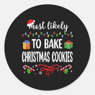 Adesivo Redondo Mais Provável Para Assar De Cookies Divertidos Fam