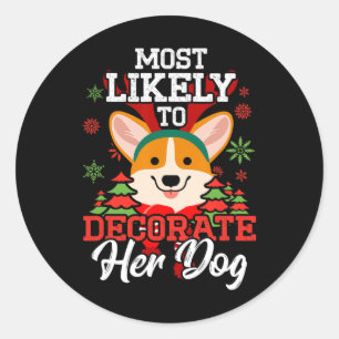 Adesivo Redondo Mais Provável Para Decorar Seu Pijama De Natal De