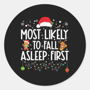 Adesivo Redondo Mais Provável Para Dormir Primeira Família De Xmas