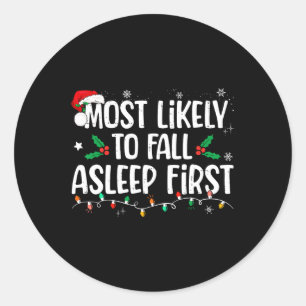 Adesivo Redondo Mais Provável Para Dormir Primeira Família De Xmas
