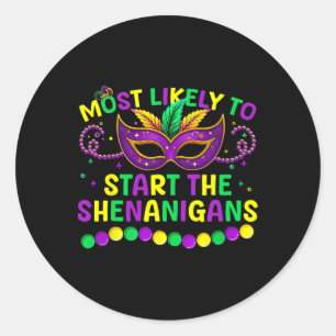 Adesivo Redondo Mais Provável Para Iniciar Todas As Mães Da Famíli