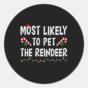 Adesivo Redondo Mais Provável Para Pôr A Família Engraçada Do Rein