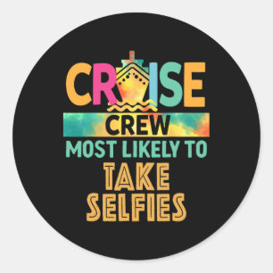 Adesivo Redondo Mais Provável Para Tomar Selfy Cruise Crew Family 