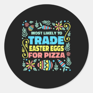 Adesivo Redondo Mais Provável Para Trocar Ovo De Páscoa Por Caça D