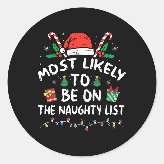 Adesivo Redondo Mais Provável Que Esteja Na Família C De Diversão  (Frente)