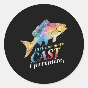 Adesivo Redondo Mais Uma Trégua Eu Prometo Presentes de Pescador A