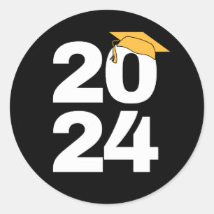 Adesivo Redondo Mais velho 2024 Classe De Graduação 2024 2024