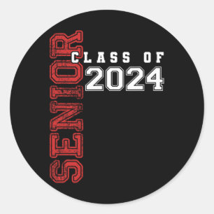 Adesivo Redondo Mais velho 2024 Classe De Mais velho 2024 Graduaçã