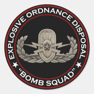 Adesivo Redondo Mais velho EOD "Bomb Squad"