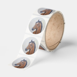 Adesivo Redondo Majestic Horse Portrait T-Shirt
