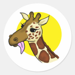 Adesivo Redondo Majexpressa em Giraffe Sticker