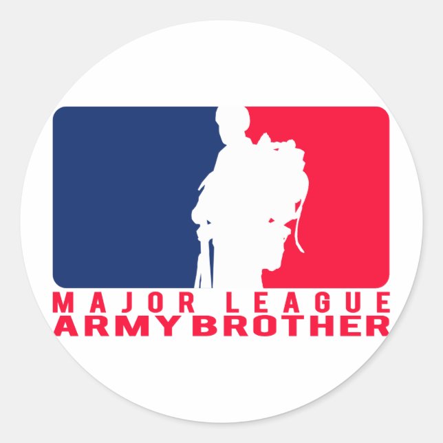 Adesivo Redondo Major League Army Brother (Frente)