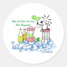 Adesivo Redondo MAKE MARGARITAS por Jeff Willis Art