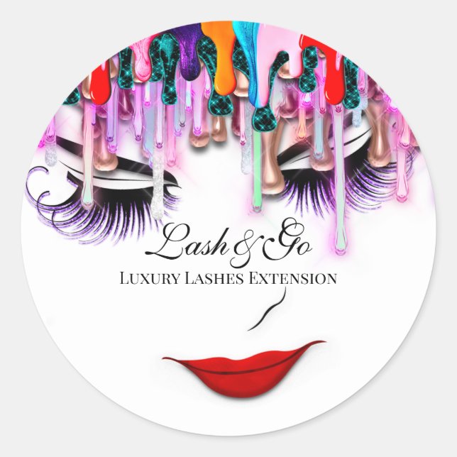 Adesivo Redondo Makeup Artist Lash Extension Beauty Holograph Dril (Frente)