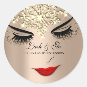 Adesivo Redondo Makeup Artist Lash Extension Lábios Beauty Rosa G