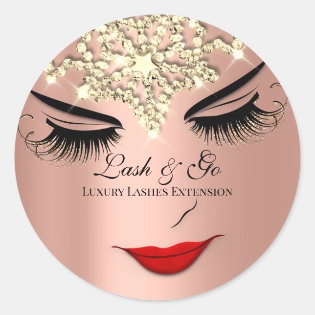 Adesivo Redondo Makeup Artist Lash Extension Lábios Diamond (Frente)