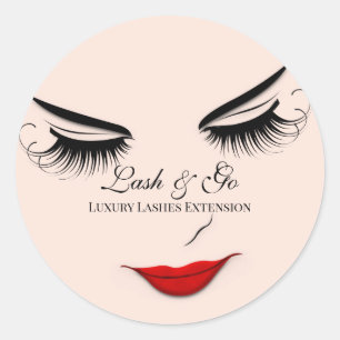 Adesivo Redondo Makeup Artist Lash Extension Lábios Rosa