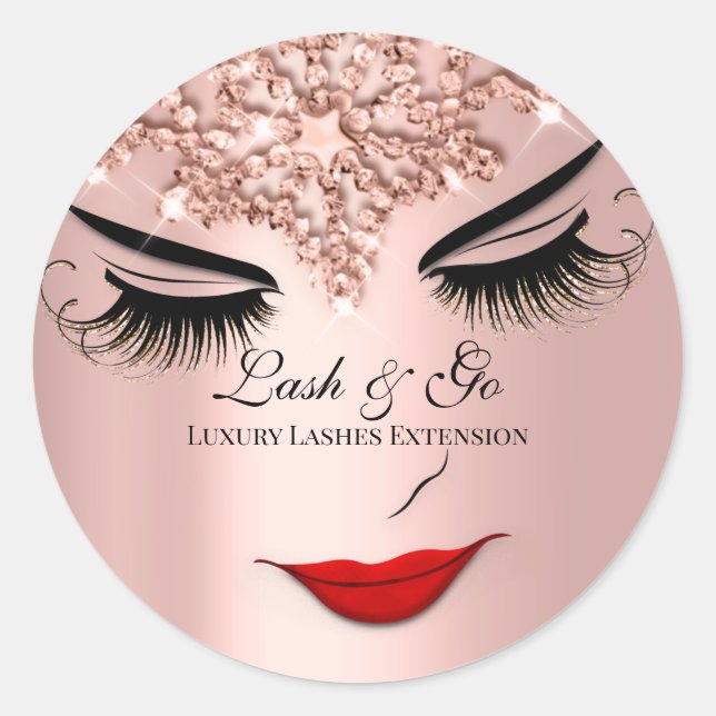 Adesivo Redondo Makeup Artist Lash Extension Lábios Royal (Frente)