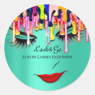 Adesivo Redondo Makeup Artist Lash Product Red Lábios Drives Unic