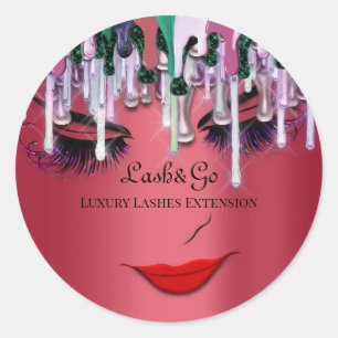 Adesivo Redondo Makeup Artist Lashes Produto Ruby Vermelho