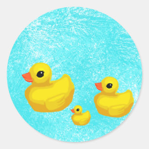 Adesivo Redondo Makin um respingo! Selos Ducky de borracha