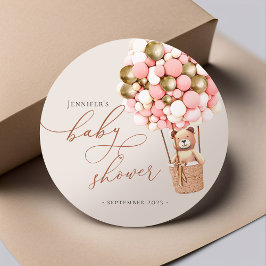 Adesivo Redondo Mal podemos esperar! Bebe Reborn Convite Círculo C