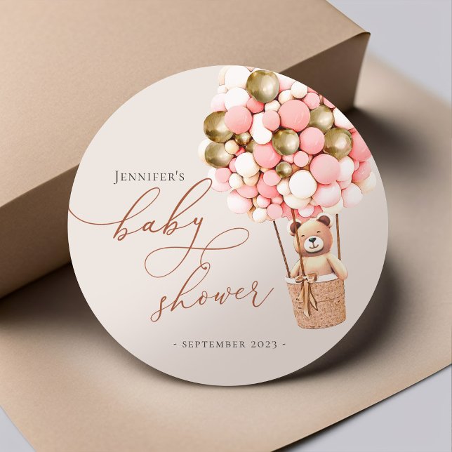 Adesivo Redondo Mal podemos esperar! Bebe Reunião Clássico Round S (Criador carregado)