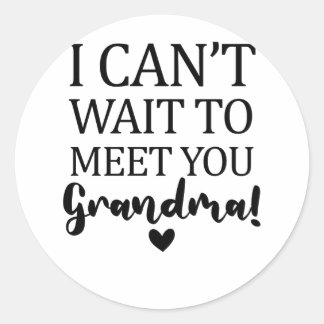 Adesivo Redondo Mal posso esperar para conhecê-la.