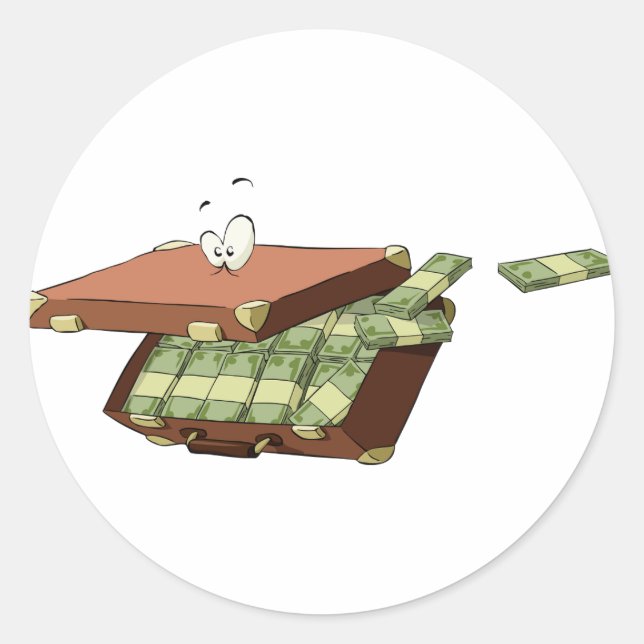 Adesivo Redondo Mala Dos Autocolantes De Moeda (Frente)