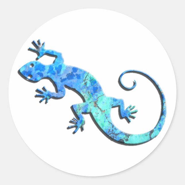 Adesivo Redondo Malachite Gecko Stickers (Frente)