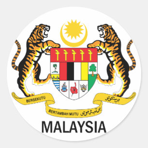 Adesivo Redondo MALAYSIA - emblema/bandeira/símbolo/brasão