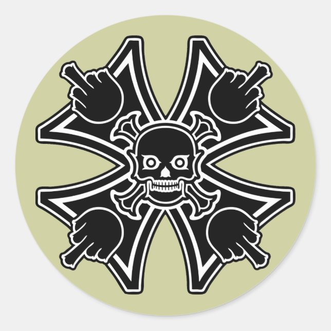 Adesivo Redondo Maldição do Pássaro Maltês (Frente)