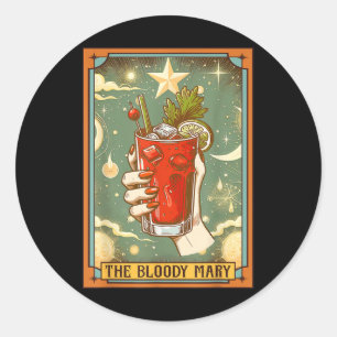 Adesivo Redondo Maldita Mary Bebendo Ave A Bloody Mary Tarot Ca