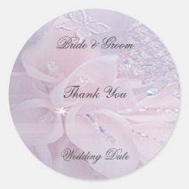Adesivo Redondo Maldito Casamento Obrigado Sticker